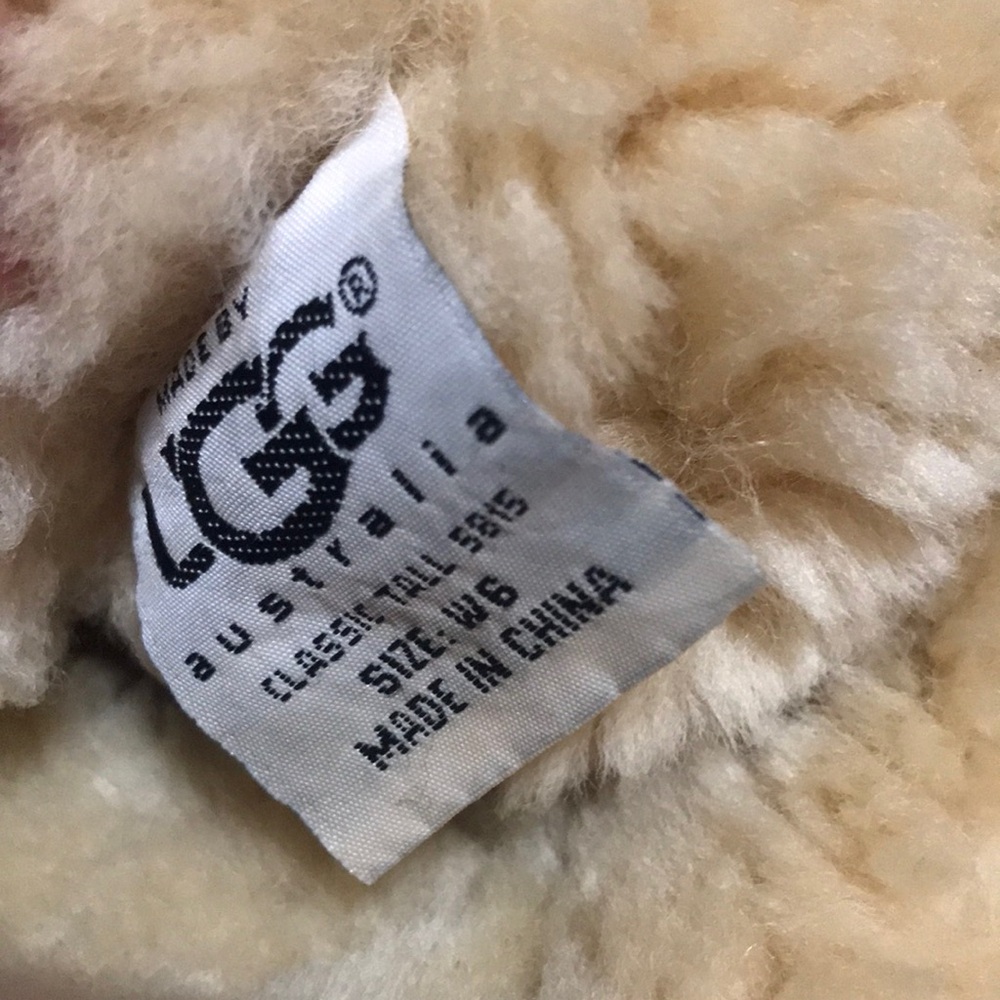 UGG Classic Tall Suede Sherpa Rare Vintage Y2k Sand 6 High Warm Boots Knee Cute - Picture 17 of 17